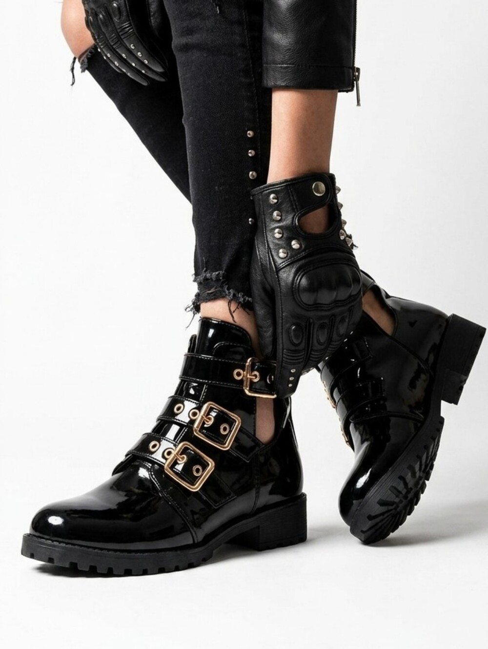 Triple Buckle-Strap Booties
